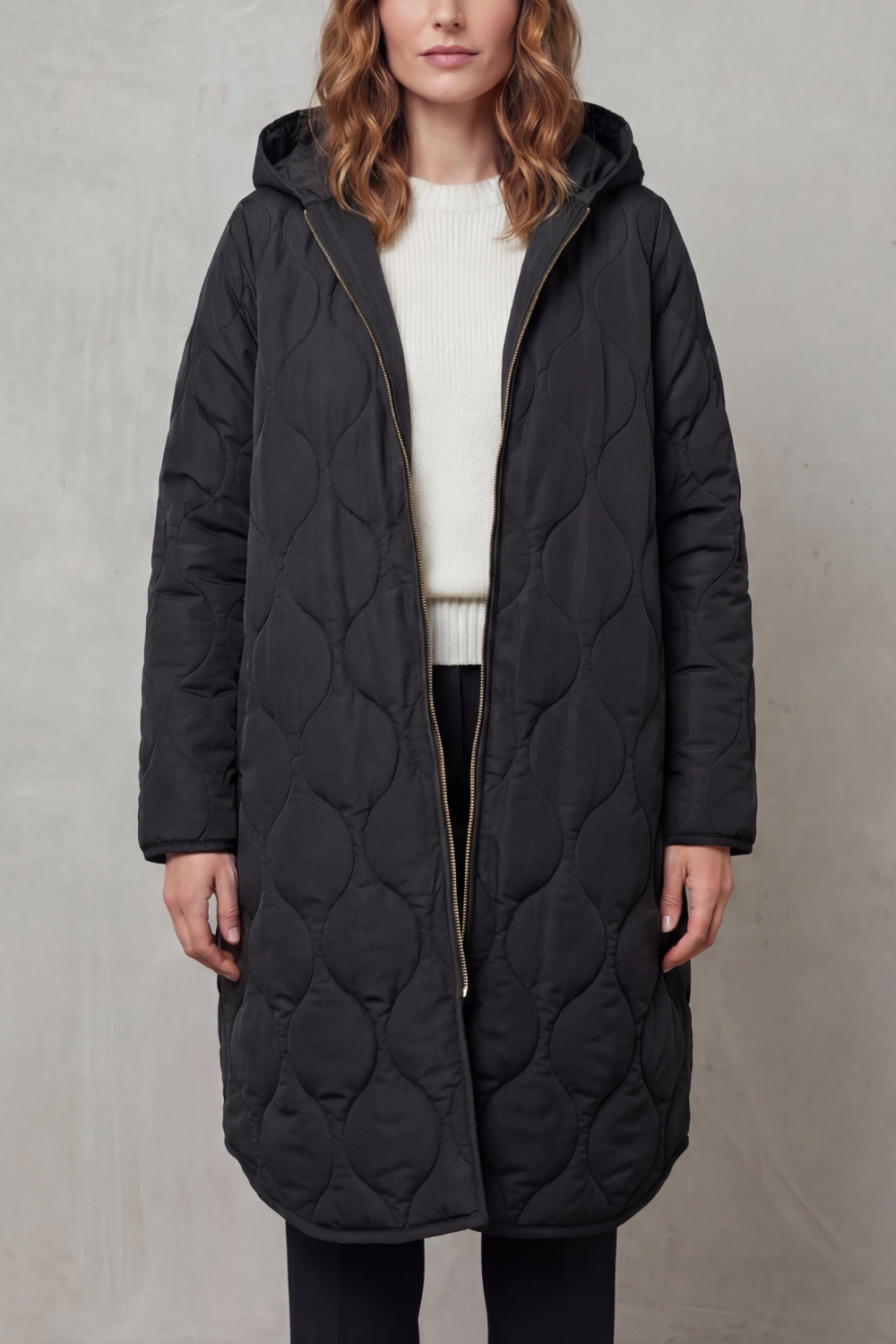 Evelyn | Stylish Quilted Hooded Waterproof Jacket