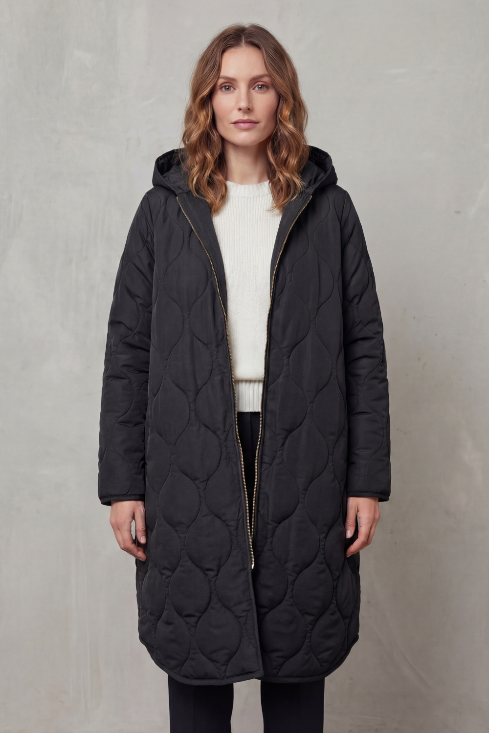 Evelyn | Stylish Quilted Hooded Waterproof Jacket