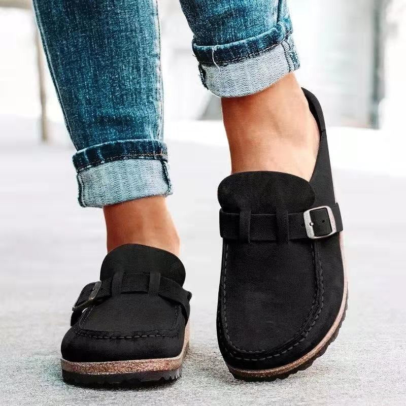 Evelyn | Timeless Buckle Detail Orthopedic Shoes Mules