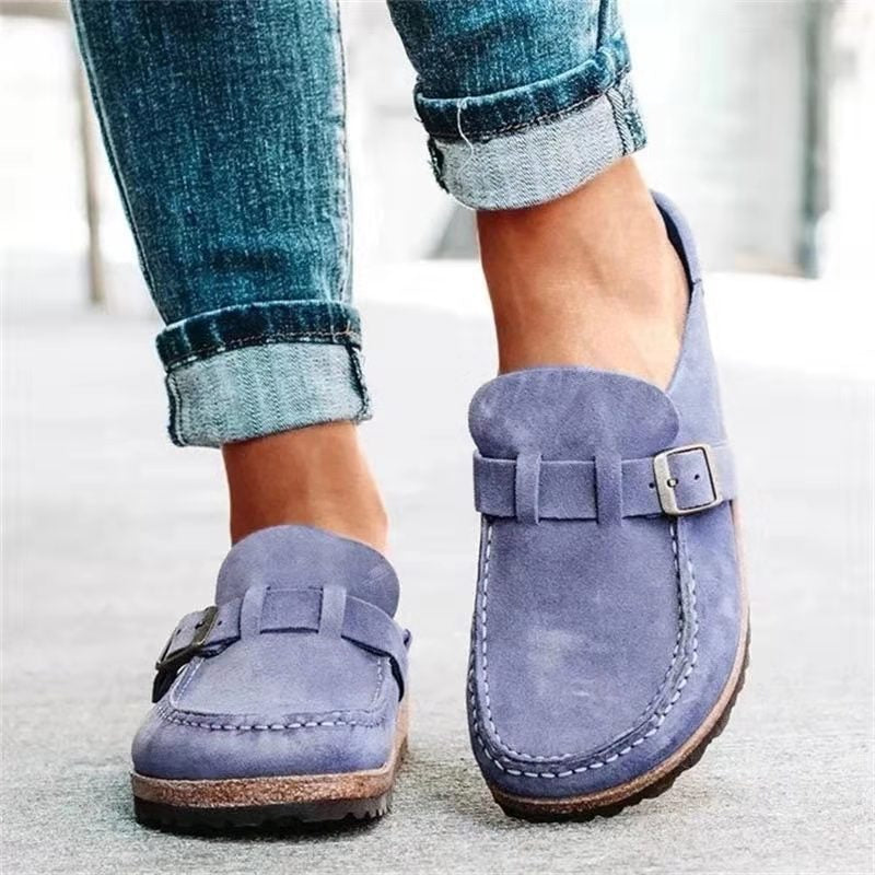 Evelyn | Timeless Buckle Detail Orthopedic Shoes Mules