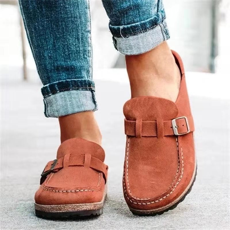 Evelyn | Timeless Buckle Detail Orthopedic Shoes Mules