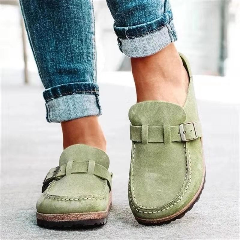 Evelyn | Timeless Buckle Detail Orthopedic Shoes Mules