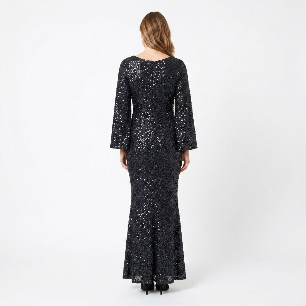 Evie | Cosy Sparkly Sequin Mermaid Christmas Dress