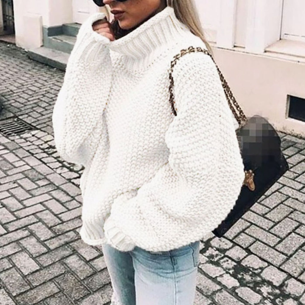 Evie | Oversized Chunky Roll Neck Womens Knit Jumper
