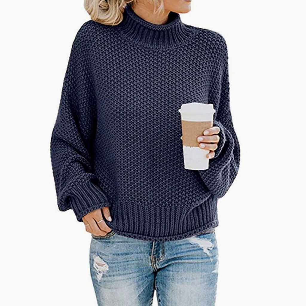 Evie | Oversized Chunky Roll Neck Womens Knit Jumper