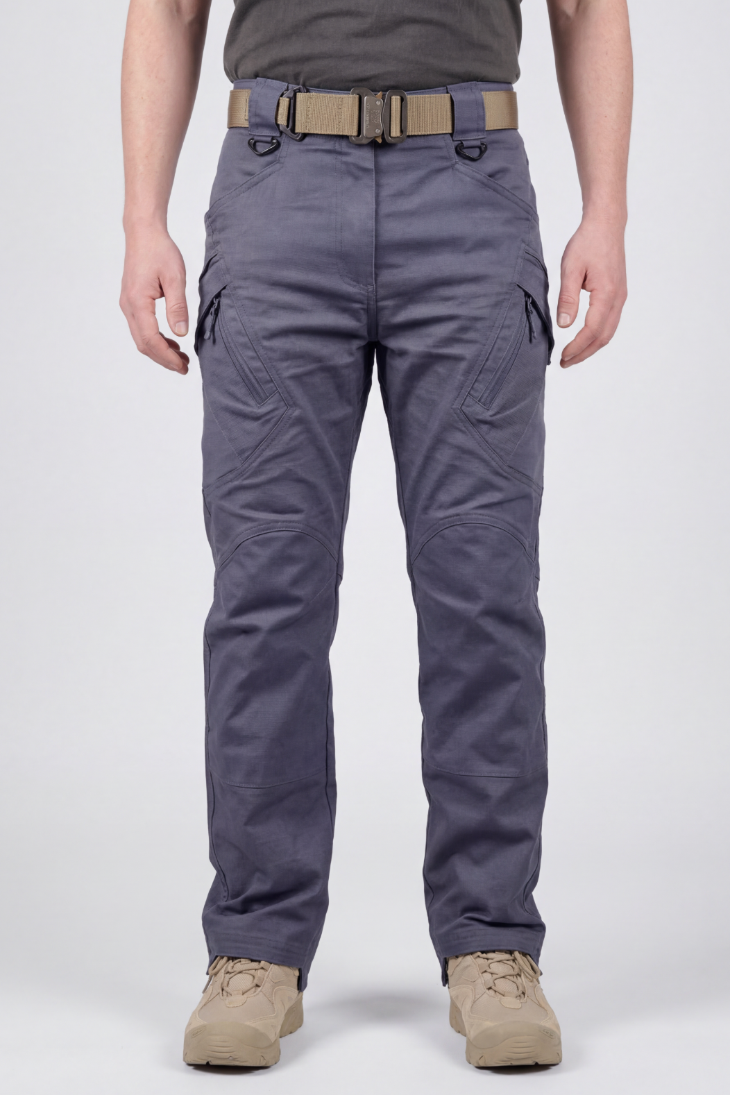 Ezra | Polished Tactical Cargo Trousers with Multi-Pocket Utility Design