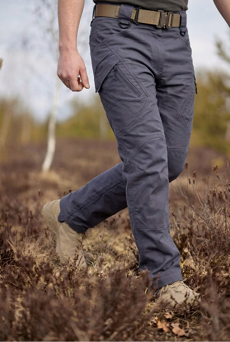Ezra | Polished Tactical Cargo Trousers with Multi-Pocket Utility Design