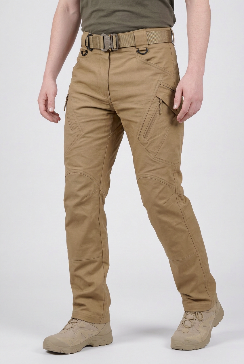 Ezra | Polished Tactical Cargo Trousers with Multi-Pocket Utility Design