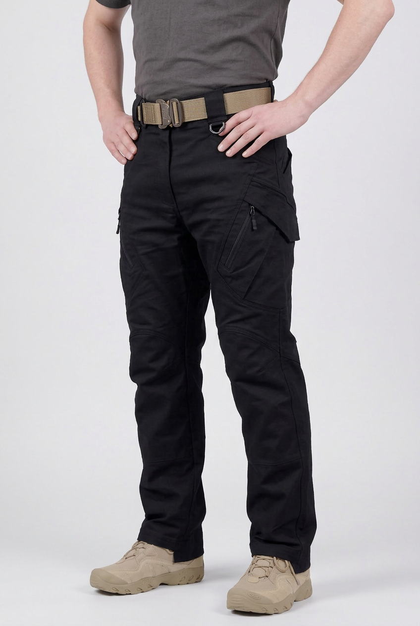Ezra | Polished Tactical Cargo Trousers with Multi-Pocket Utility Design