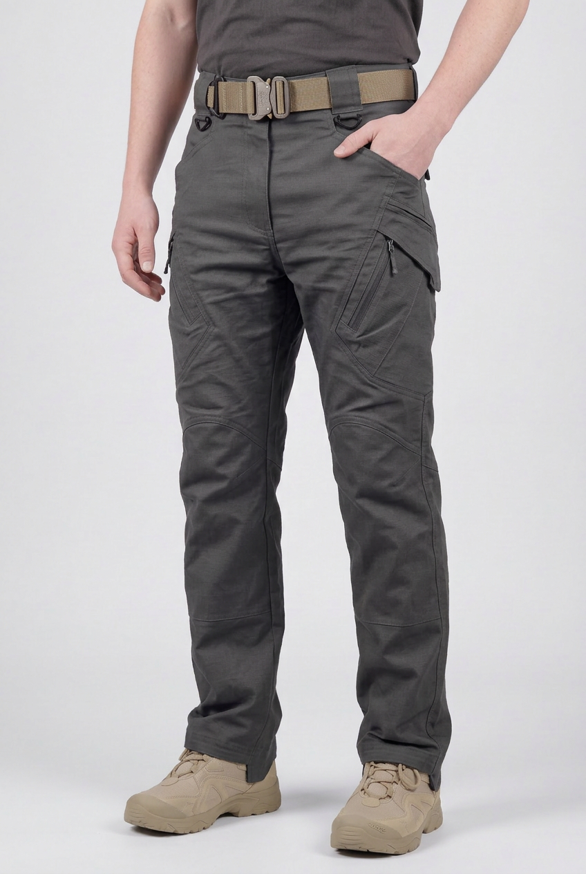 Ezra | Polished Tactical Cargo Trousers with Multi-Pocket Utility Design