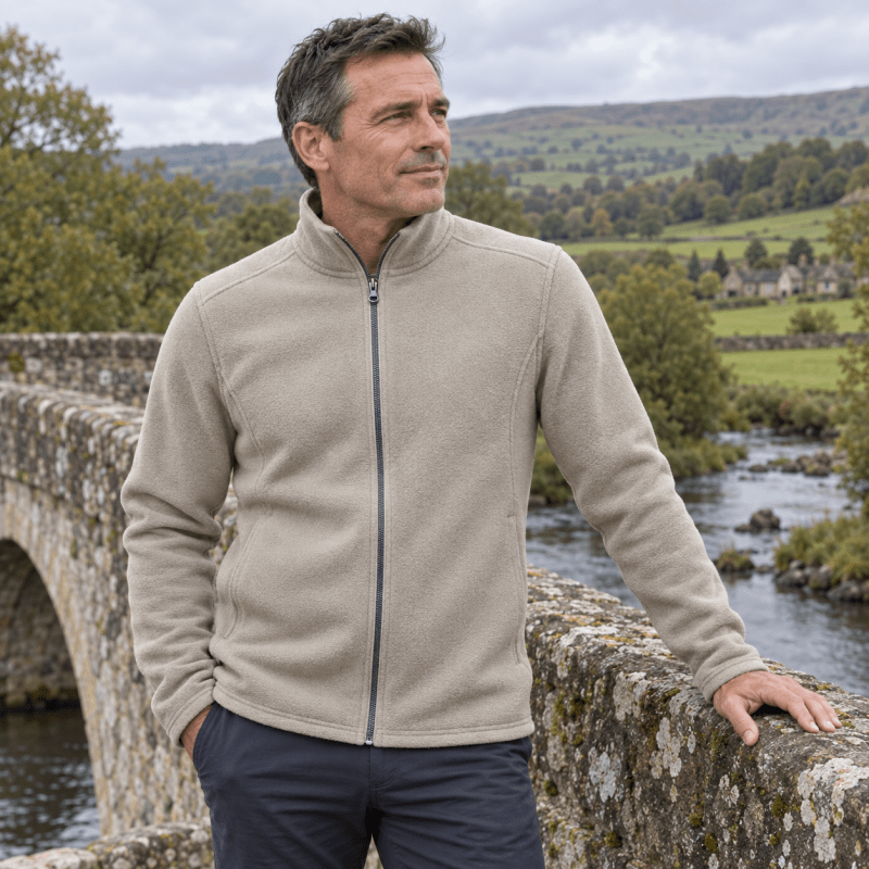 Ezra | Stylish Full Zip Mens Fleece Jacket