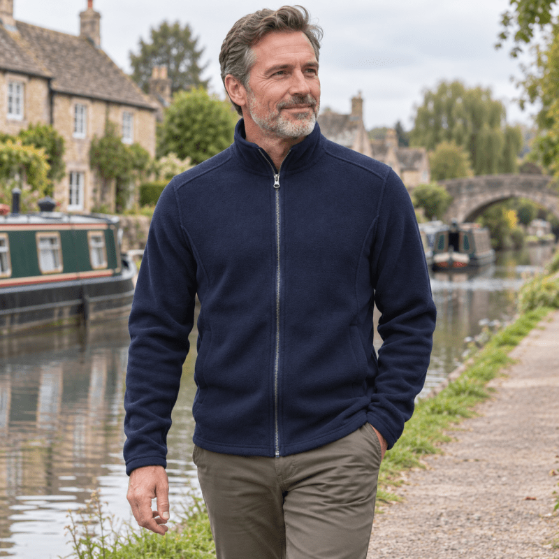 Ezra | Stylish Full Zip Mens Fleece Jacket
