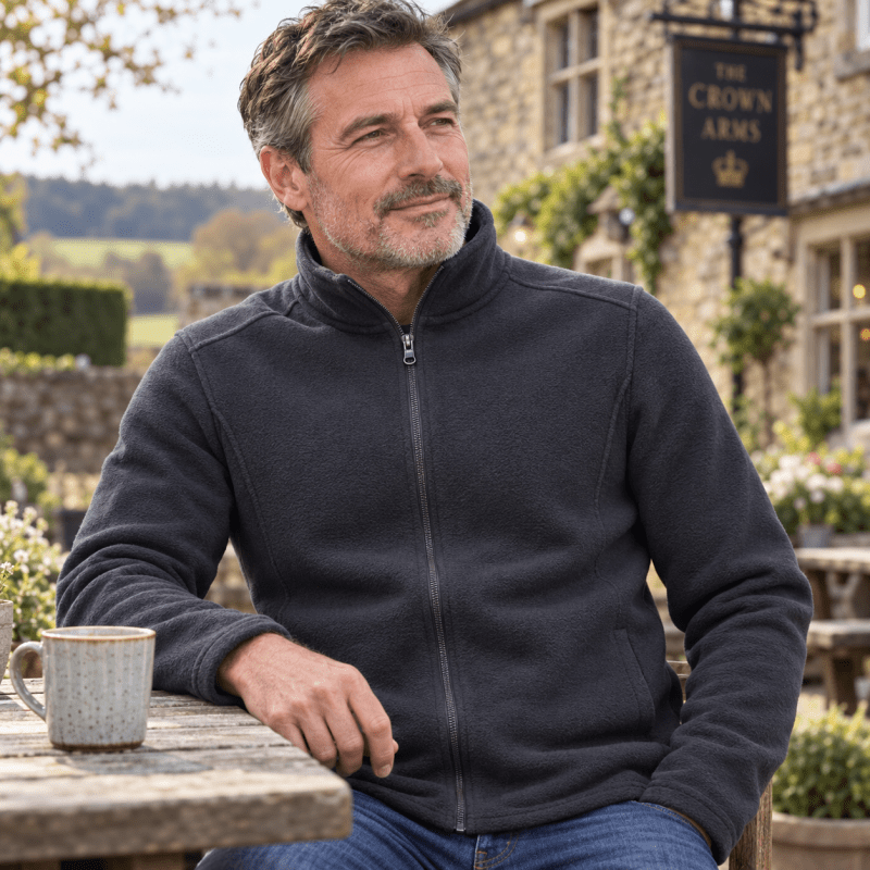Ezra | Stylish Full Zip Mens Fleece Jacket