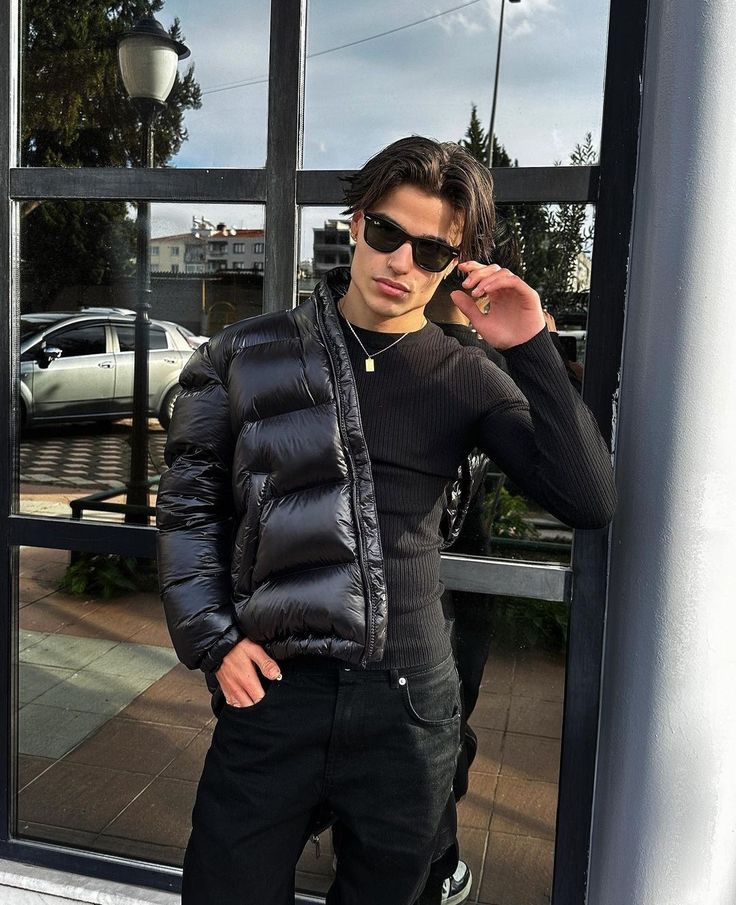 Felix | Polished Hooded Puffer Jacket with Shiny Finish