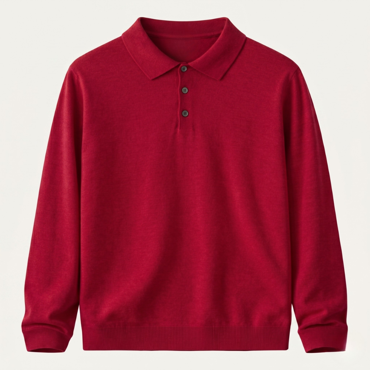 Felix | Refined Long Sleeve Polo Collar Mens Knit Jumper