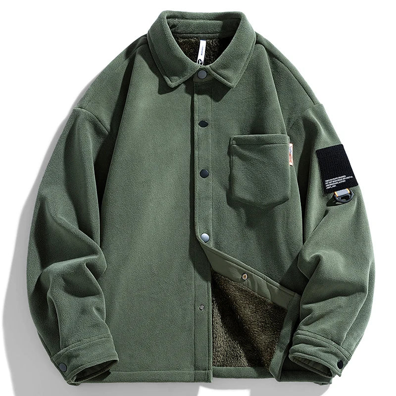 Finley | Graceful Sherpa-Lined Fleece Jacket with Chest Pocket