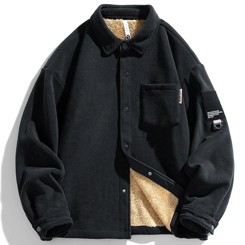 Finley | Graceful Sherpa-Lined Fleece Jacket with Chest Pocket