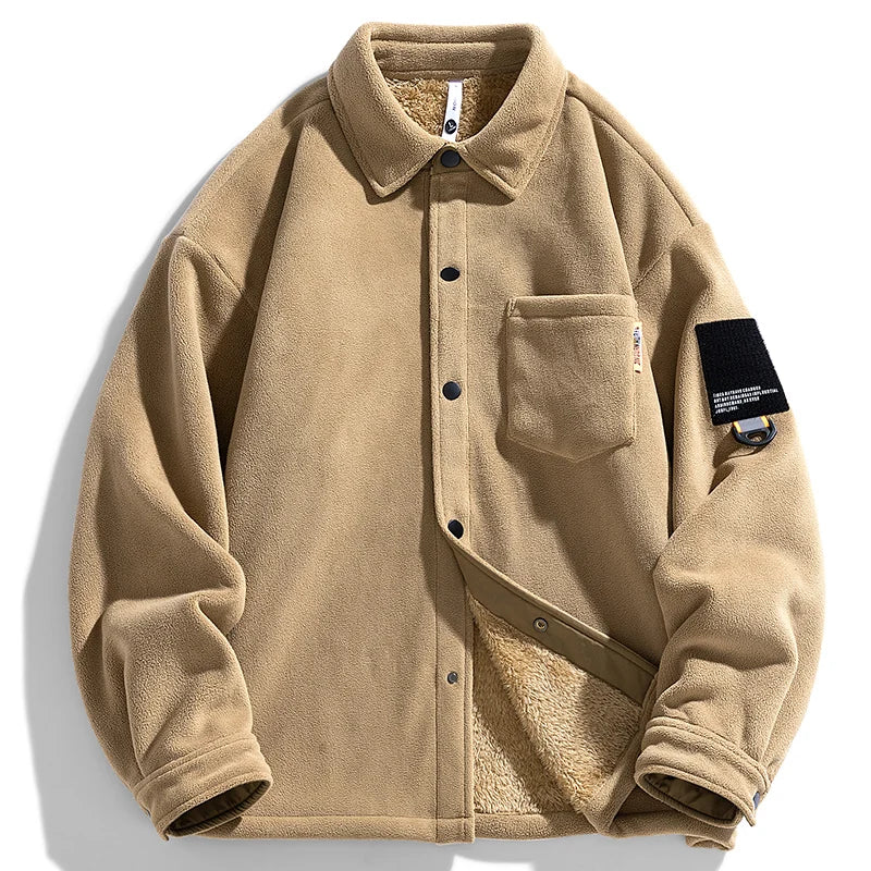 Finley | Graceful Sherpa-Lined Fleece Jacket with Chest Pocket