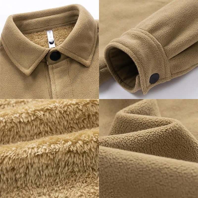 Finley | Graceful Sherpa-Lined Fleece Jacket with Chest Pocket