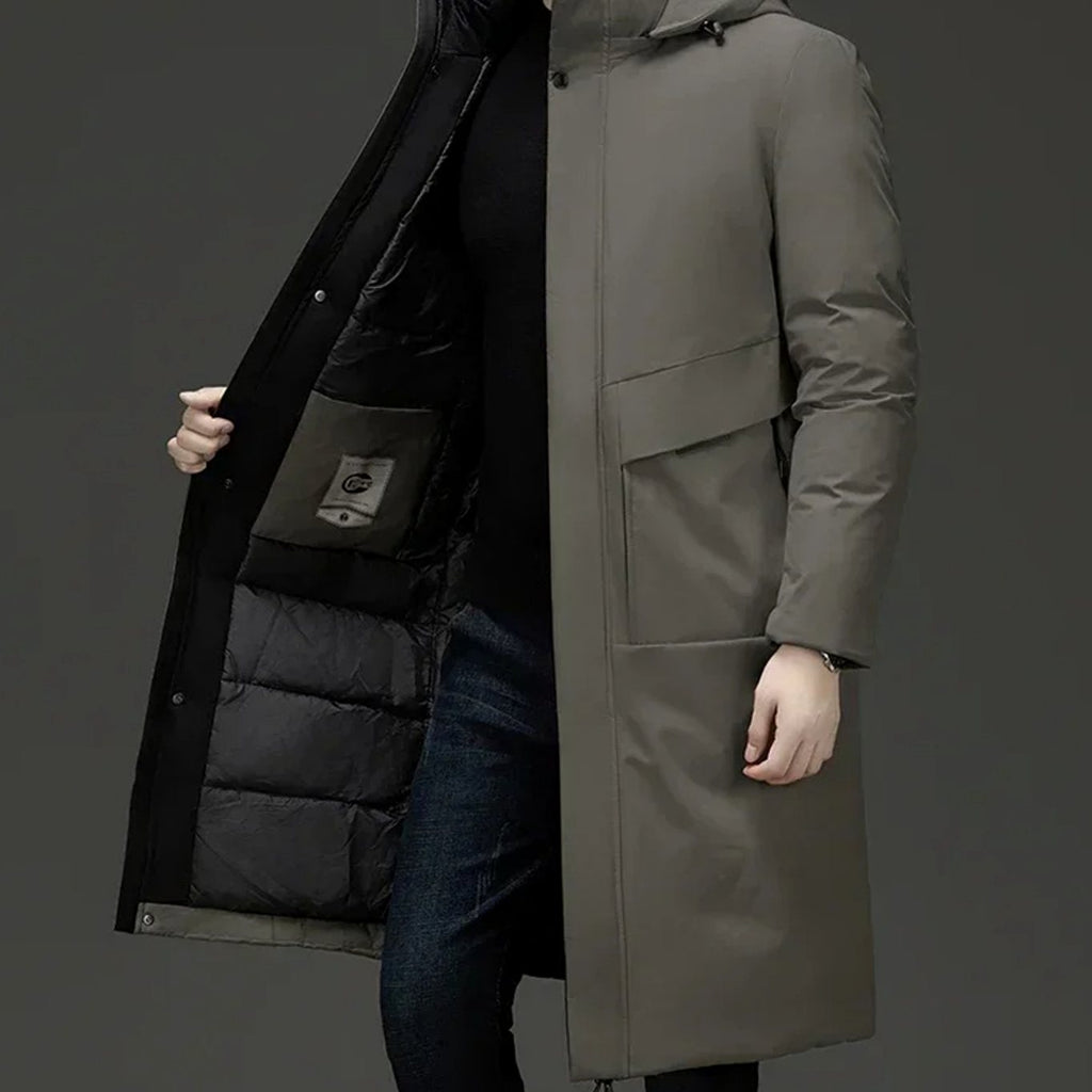 Finn | Relaxed Hooded Long-Line Mens Parka Jacket