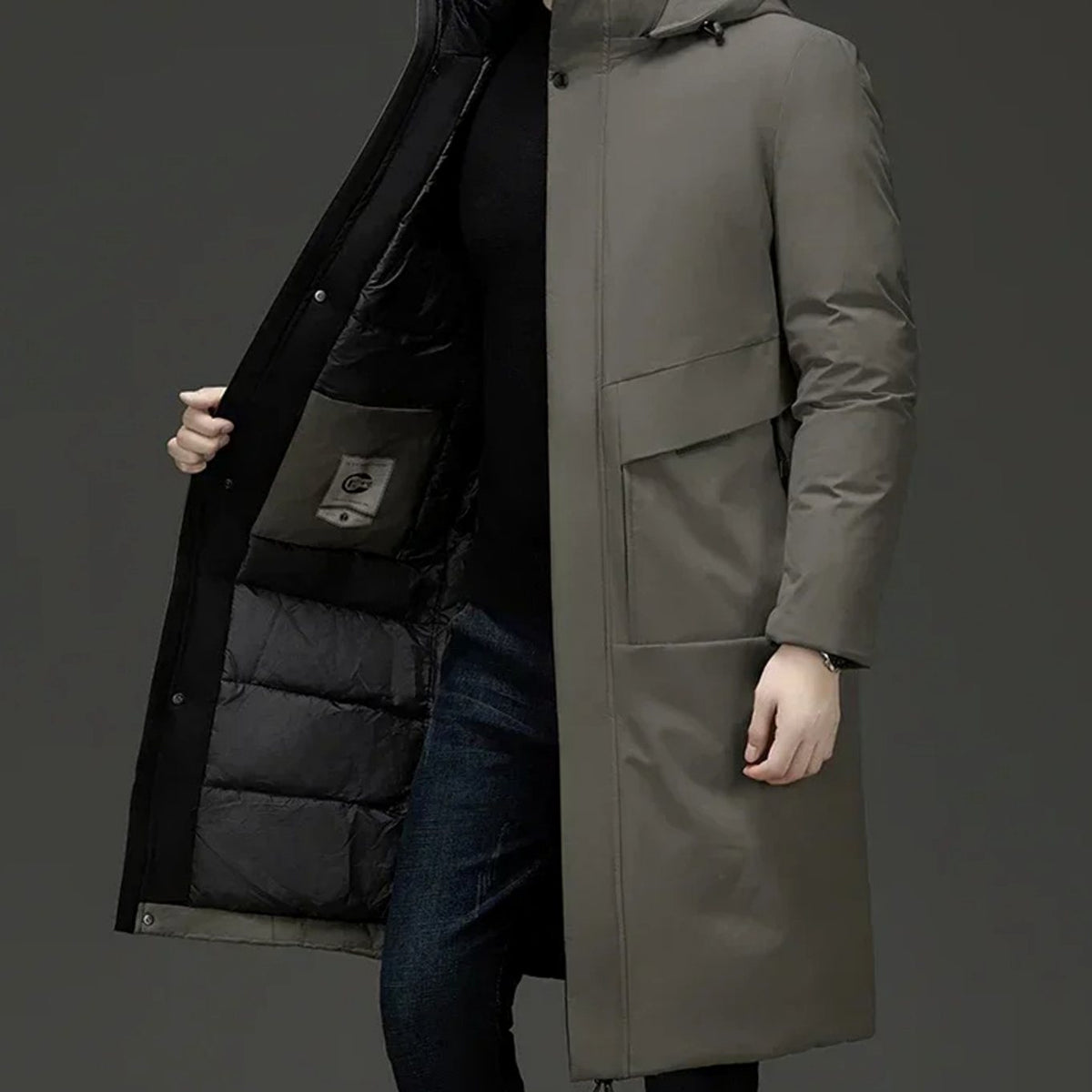 Finn | Relaxed Hooded Long-Line Mens Parka Jacket