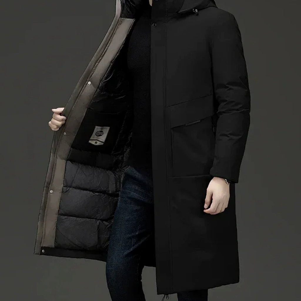 Finn | Relaxed Hooded Long-Line Mens Parka Jacket