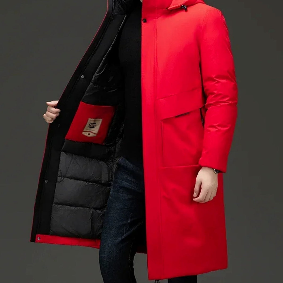 Finn | Relaxed Hooded Long-Line Mens Parka Jacket