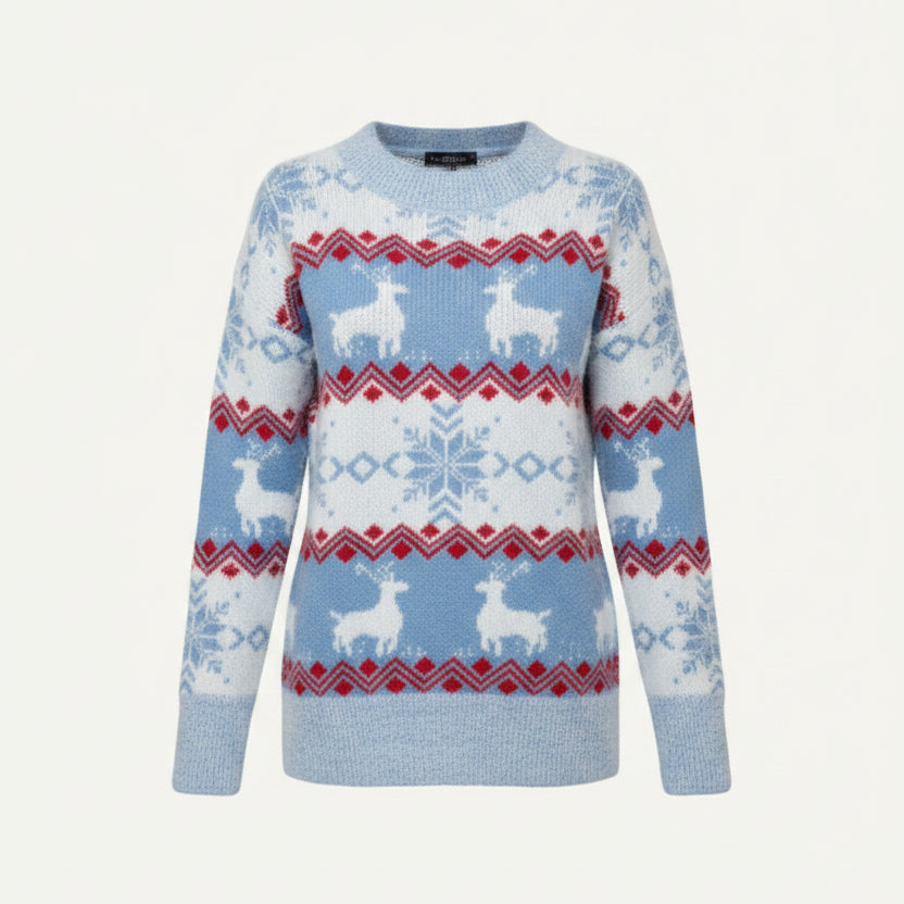 Florence | Cosy Reindeer Fair Isle Ladies Xmas Jumpers