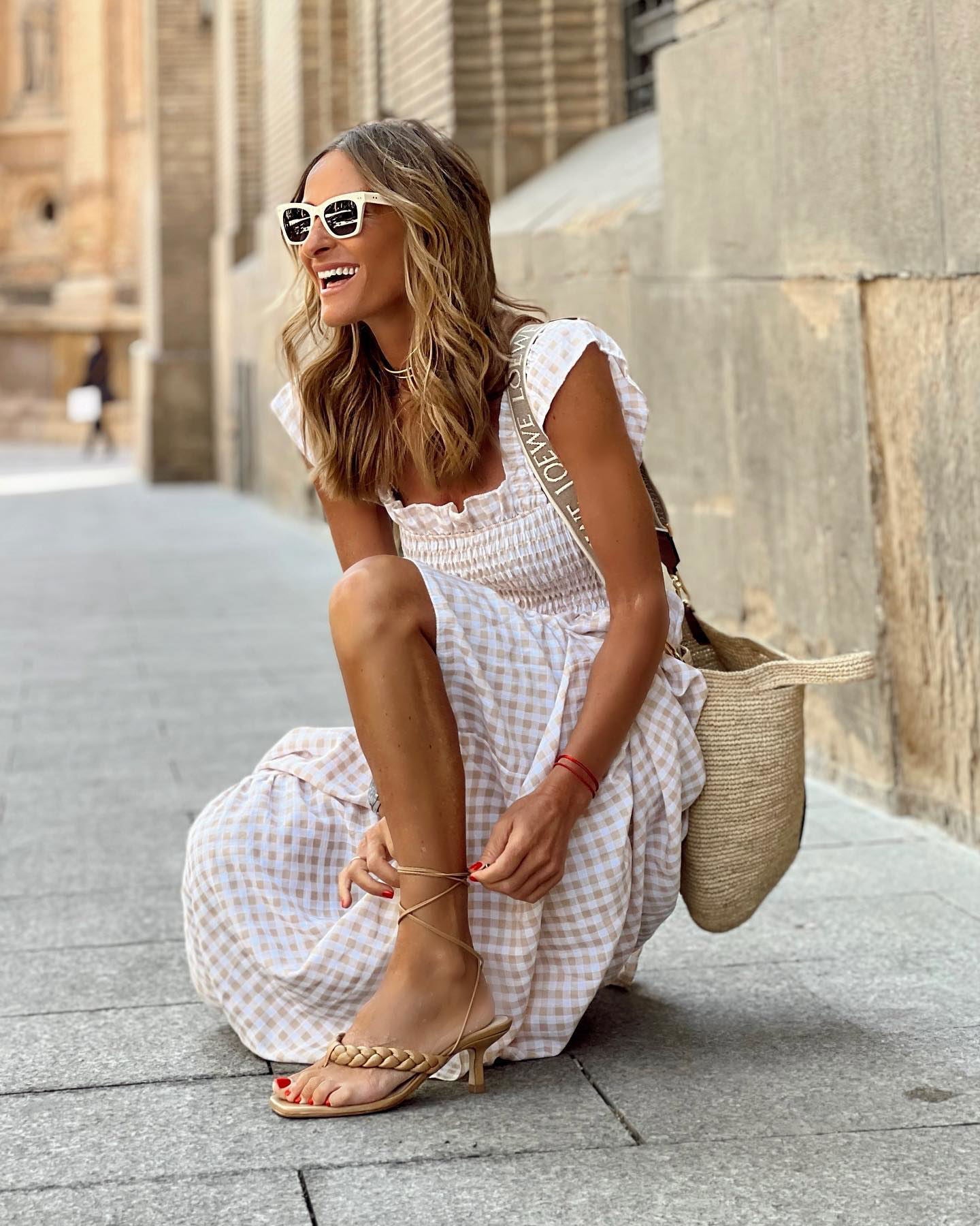 Maria | Polished Flutter Sleeve Gingham Maxi Cocktail Dress