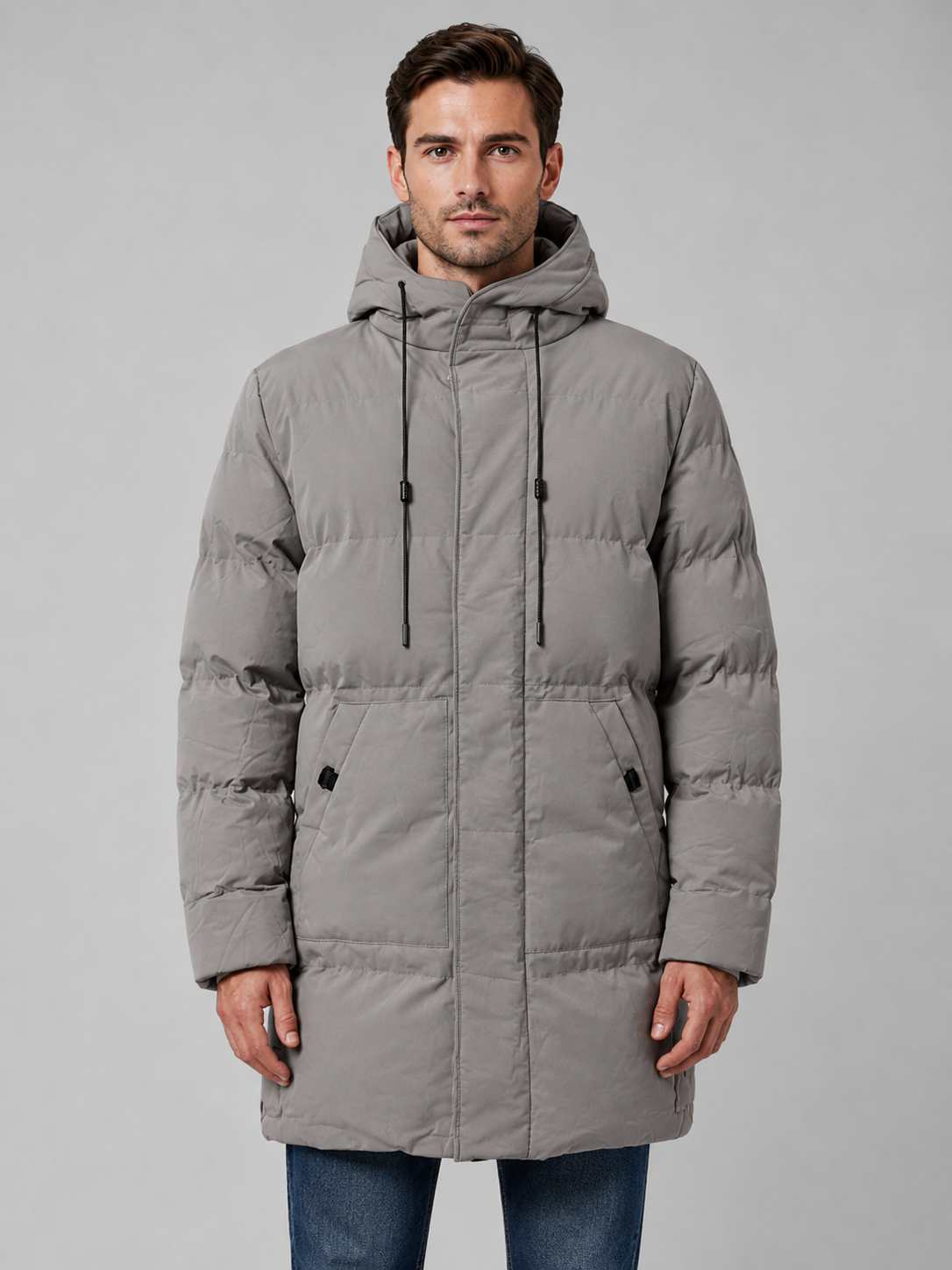 Frankie | Chic Padded Longline Mens Parka Jacket