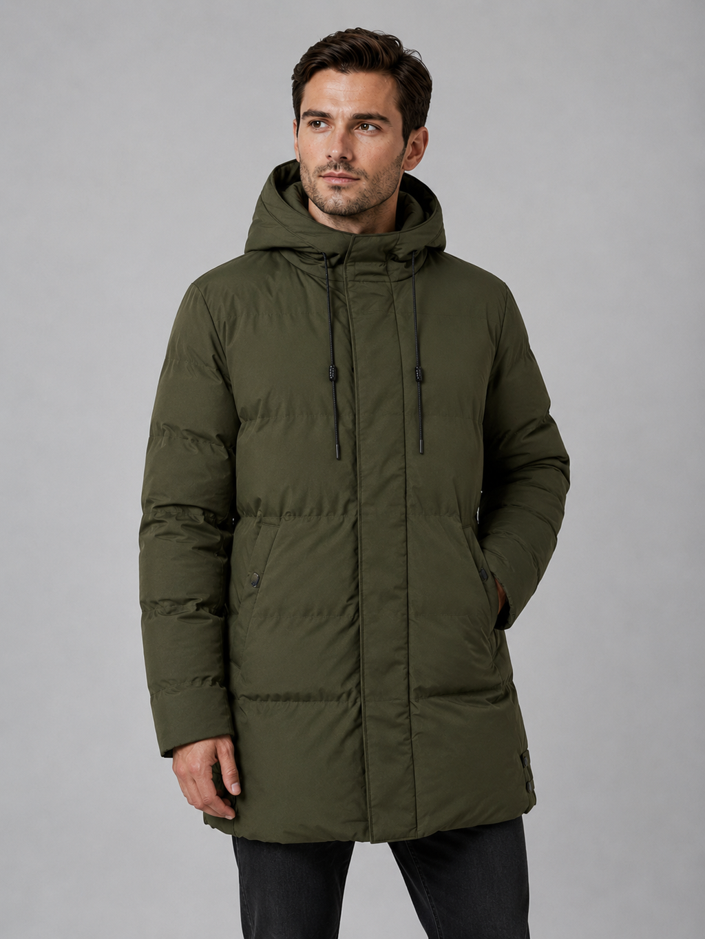 Frankie | Chic Padded Longline Mens Parka Jacket
