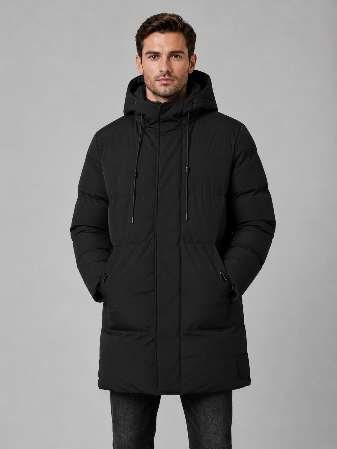 Frankie | Chic Padded Longline Mens Parka Jacket