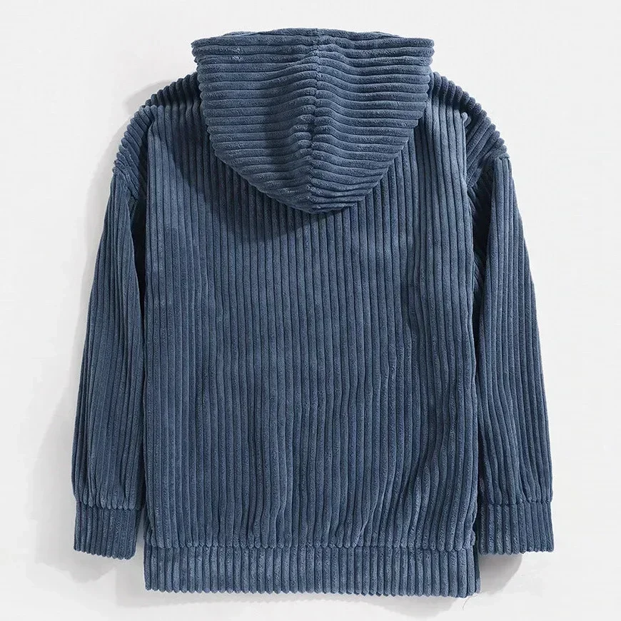 Frankie | Chic Ribbed Corduroy Zip Hoodie