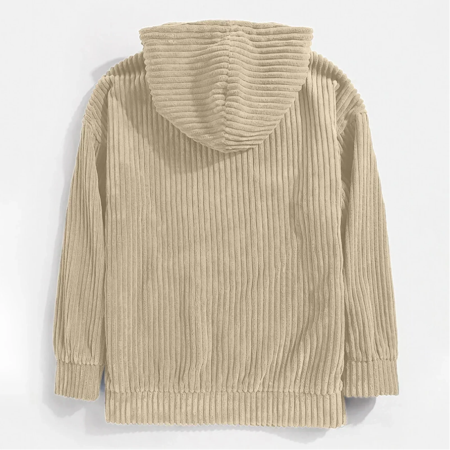 Frankie | Chic Ribbed Corduroy Zip Hoodie