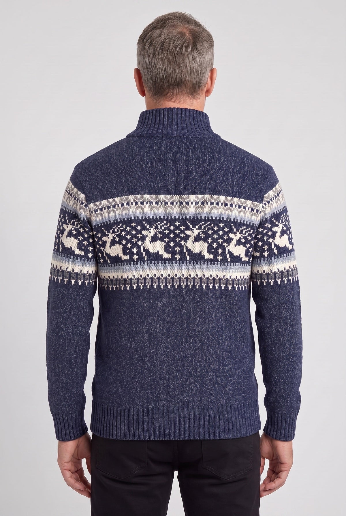 Frankie | Effortless Fair Isle Half-Zip Mens Xmas Jumper