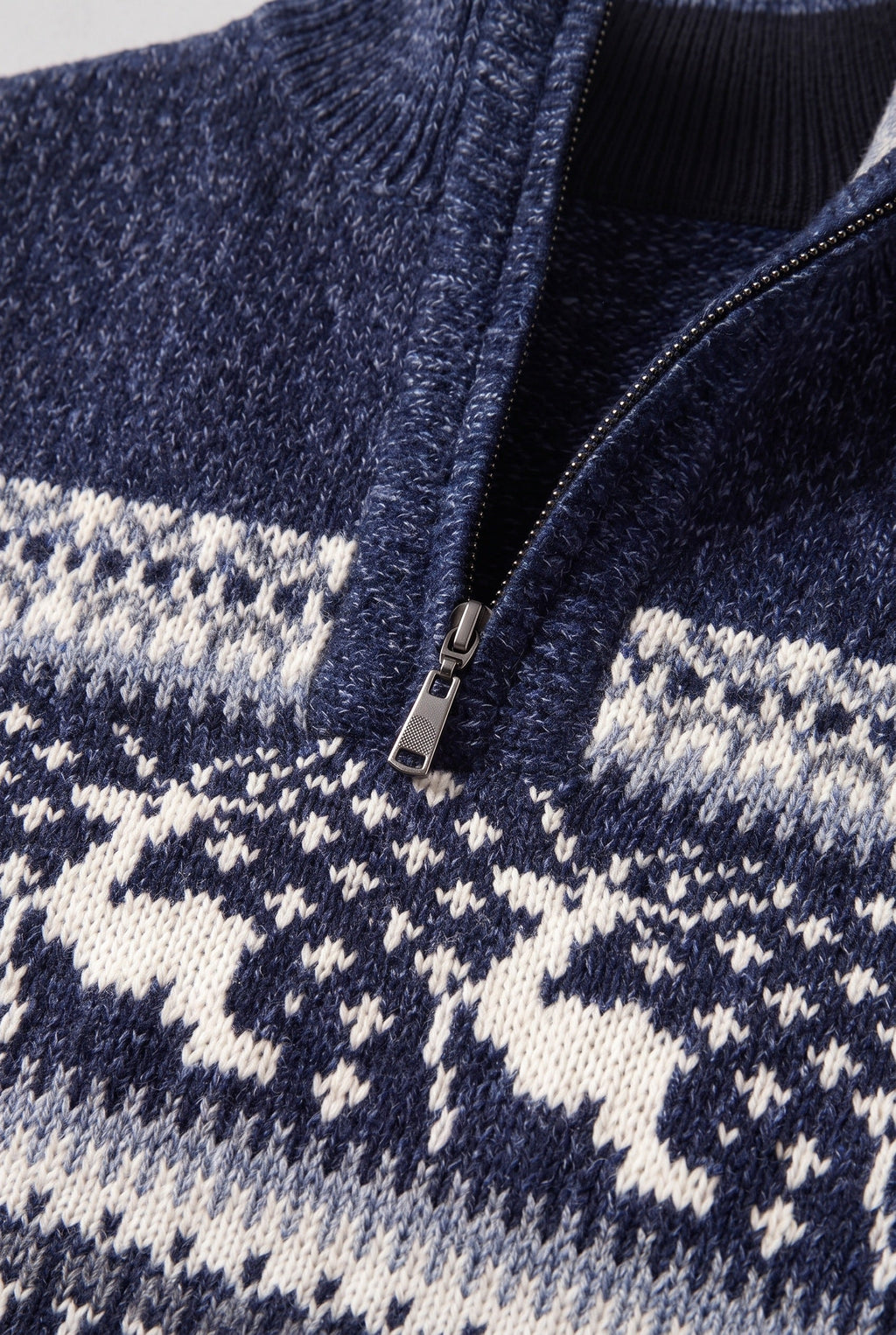 Frankie | Effortless Fair Isle Half-Zip Mens Xmas Jumper