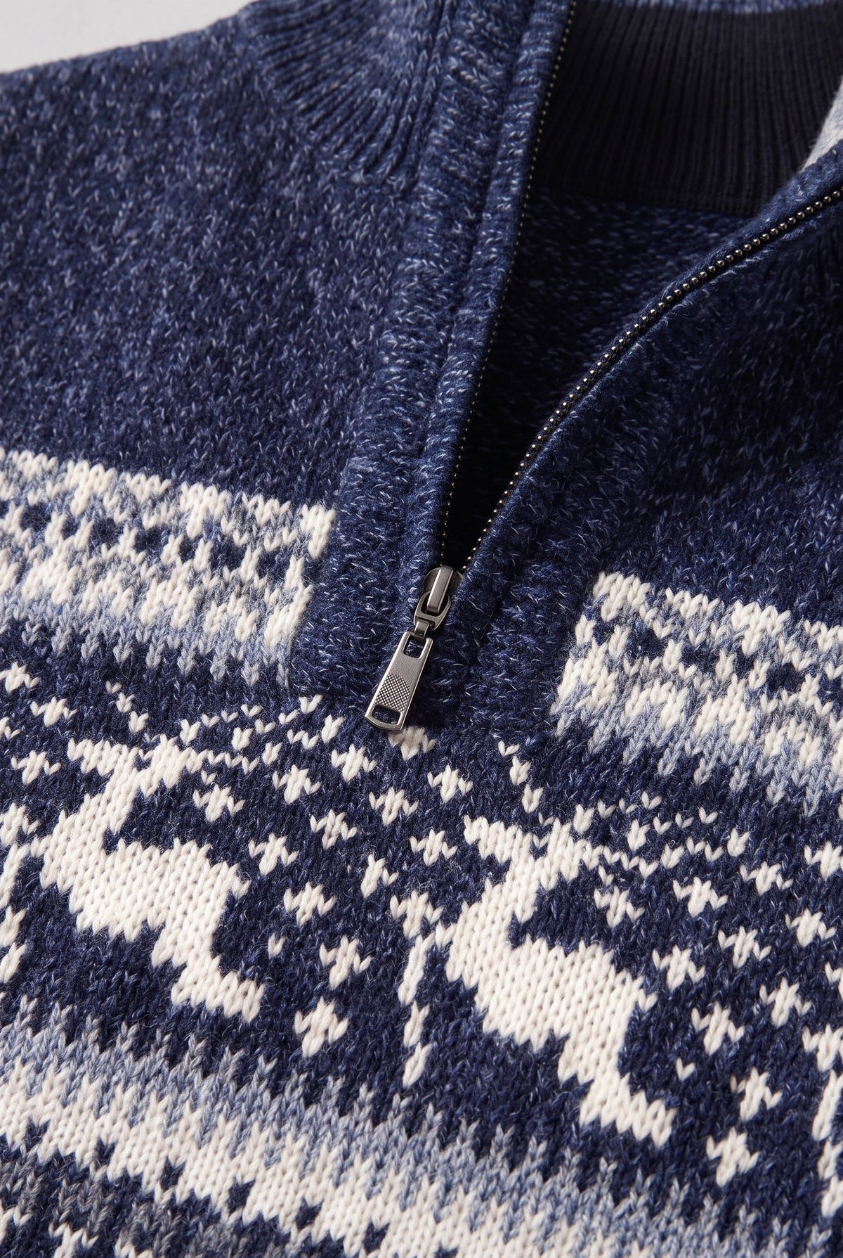 Frankie | Effortless Fair Isle Half-Zip Mens Xmas Jumper