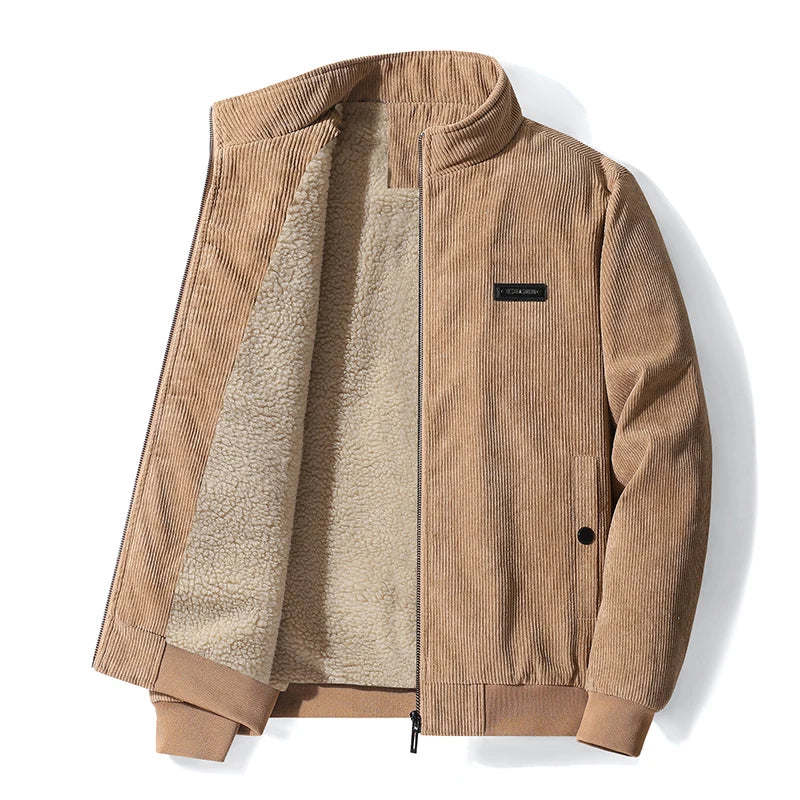 Freddie | Elegant Ribbed Corduroy Fleece Jacket