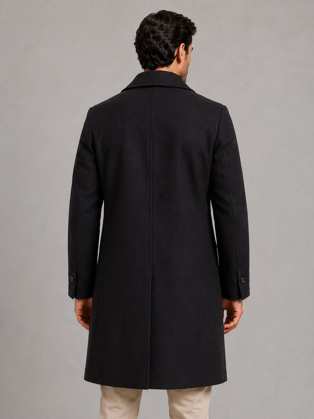 Freddie | Polished Double-Breasted Long Mens Overcoat