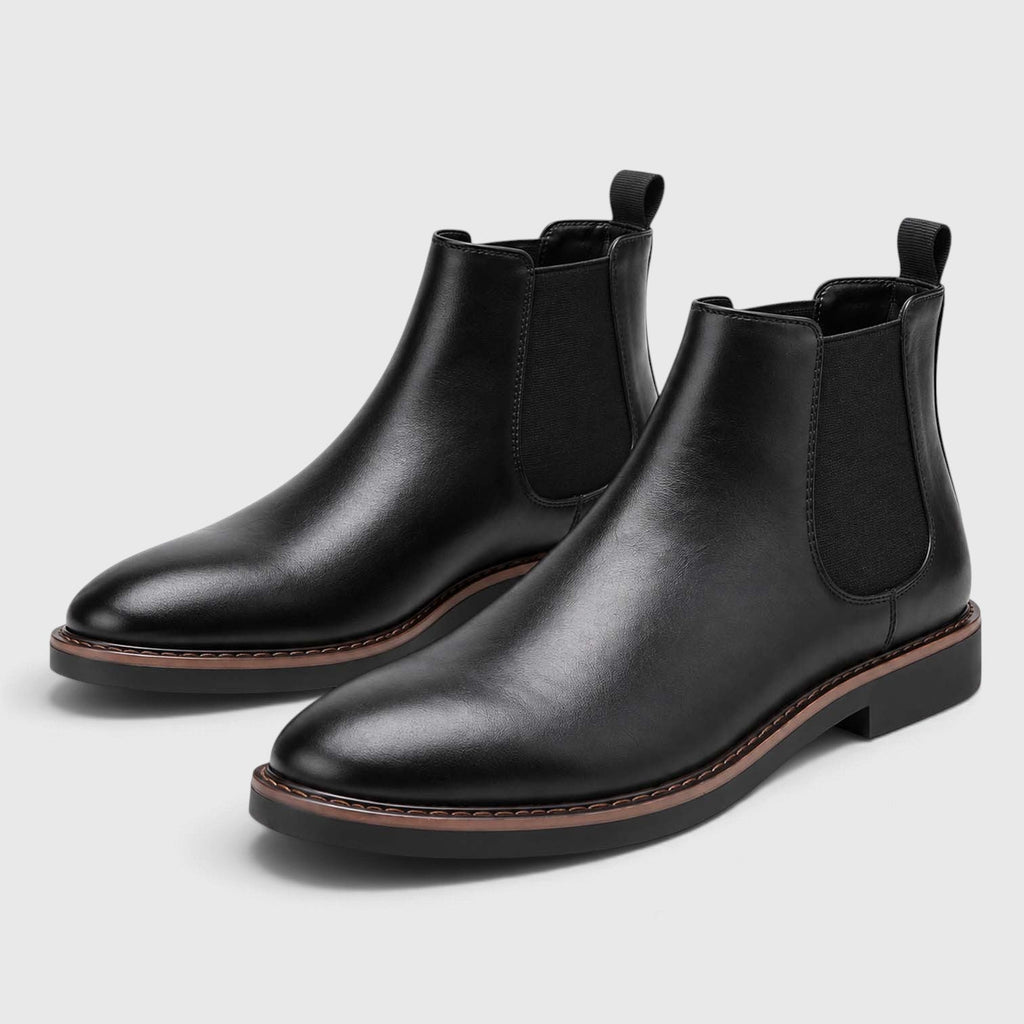 Frederick | Almond Toe Slip-On Chelsea Mens Boots