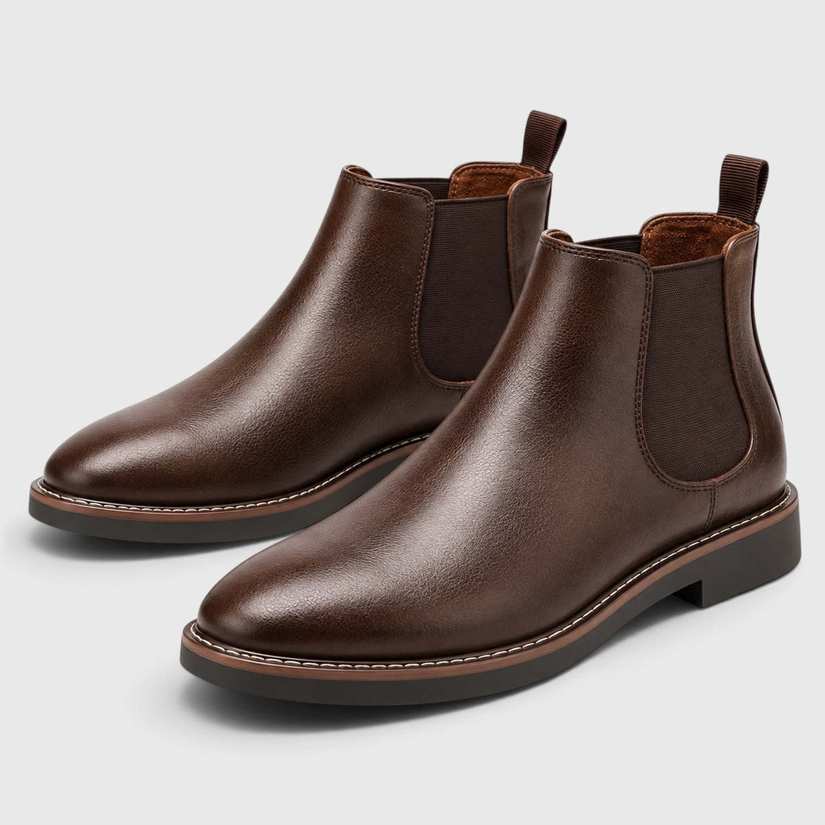 Frederick | Almond Toe Slip-On Chelsea Mens Boots