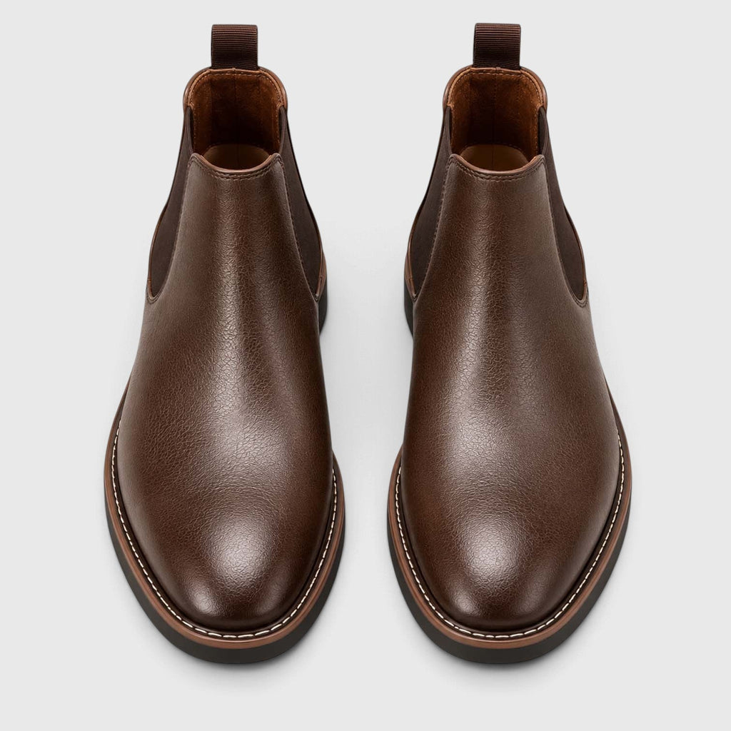 Frederick | Almond Toe Slip-On Chelsea Mens Boots
