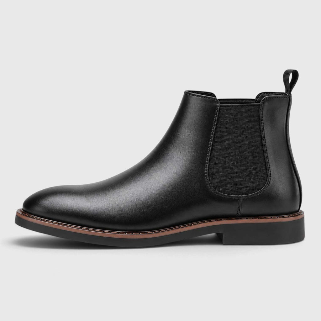 Frederick | Almond Toe Slip-On Chelsea Mens Boots