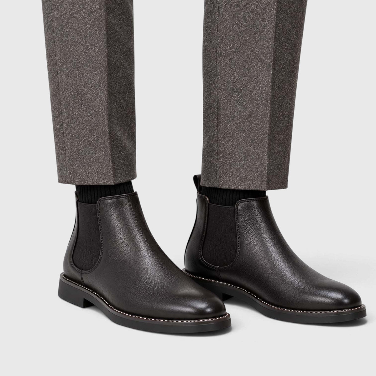 Frederick | Almond Toe Slip-On Chelsea Mens Boots