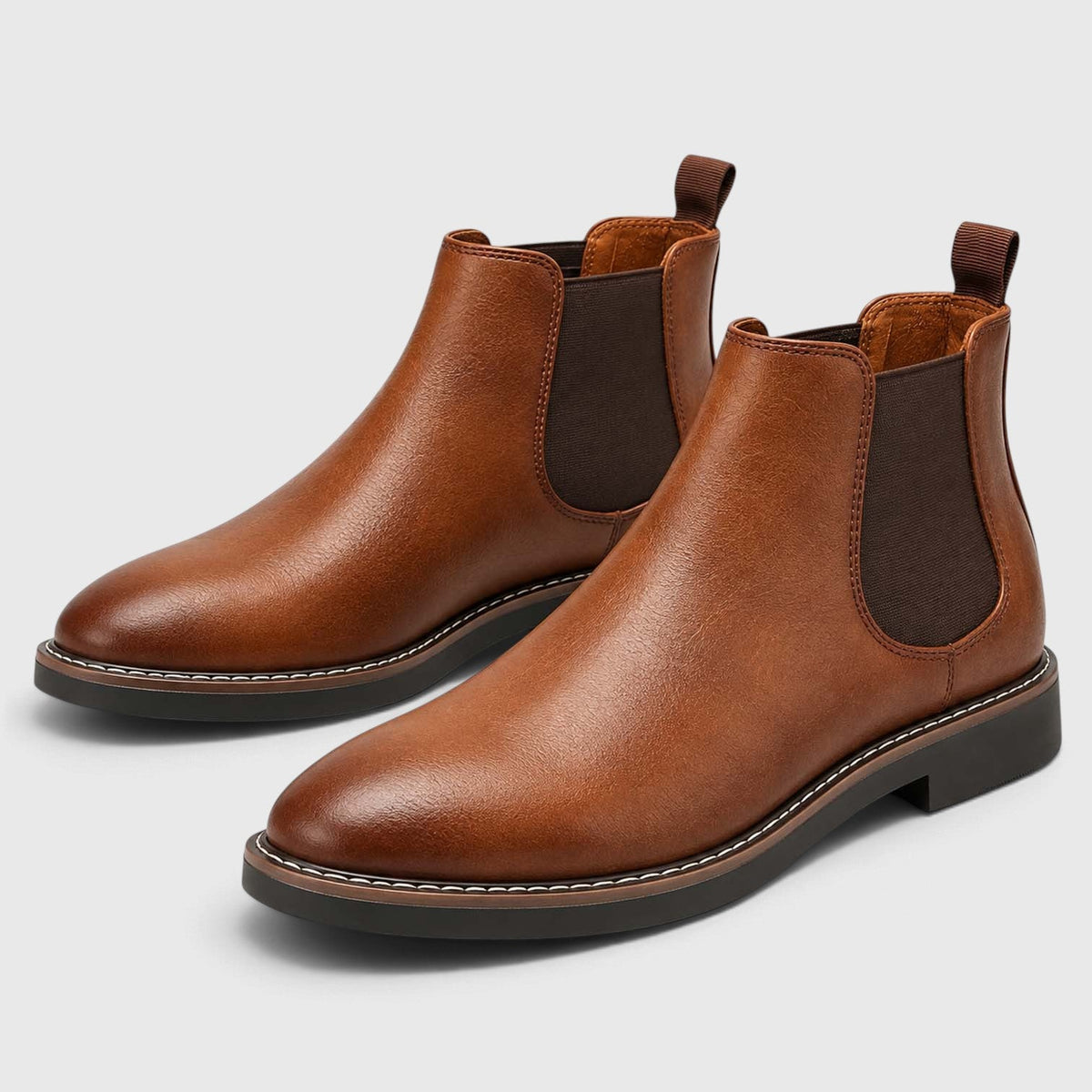 Frederick | Almond Toe Slip-On Chelsea Mens Boots