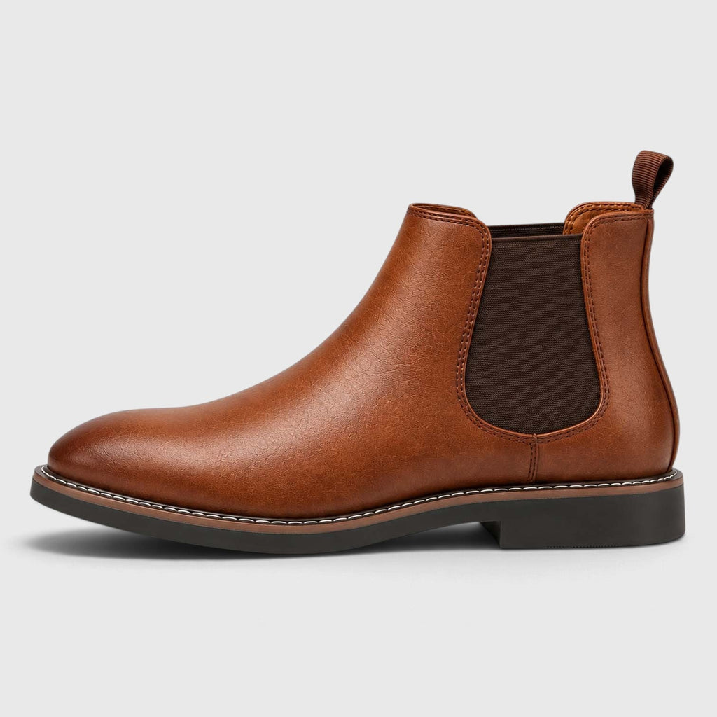 Frederick | Almond Toe Slip-On Chelsea Mens Boots