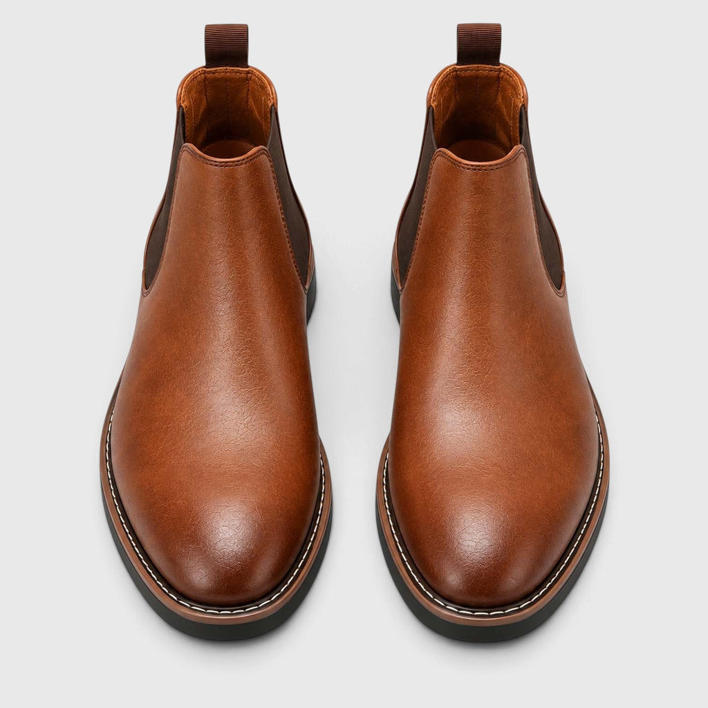 Frederick | Almond Toe Slip-On Chelsea Mens Boots
