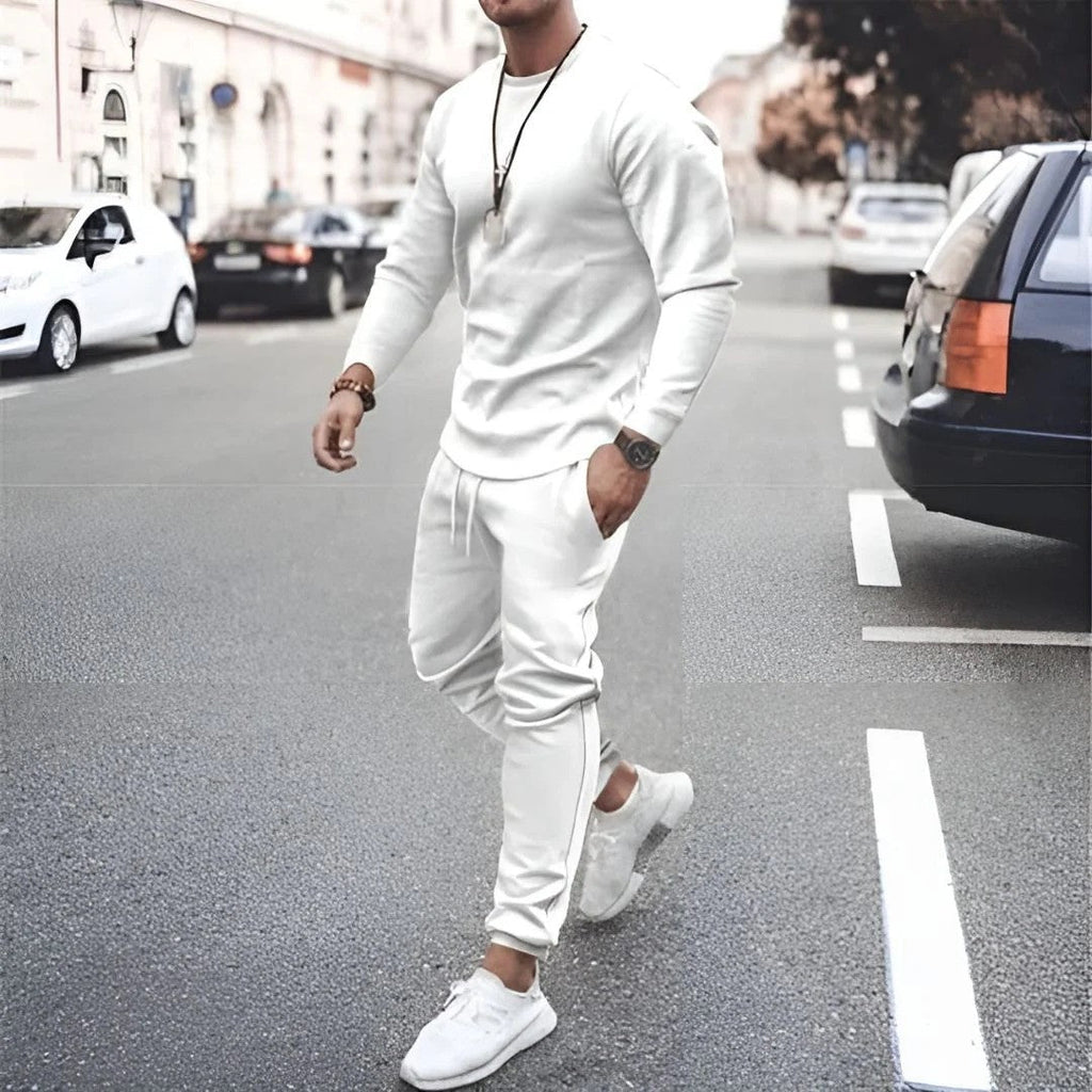 Frederick | Chic Ribbed Cuff Jogger Tracksuit Set