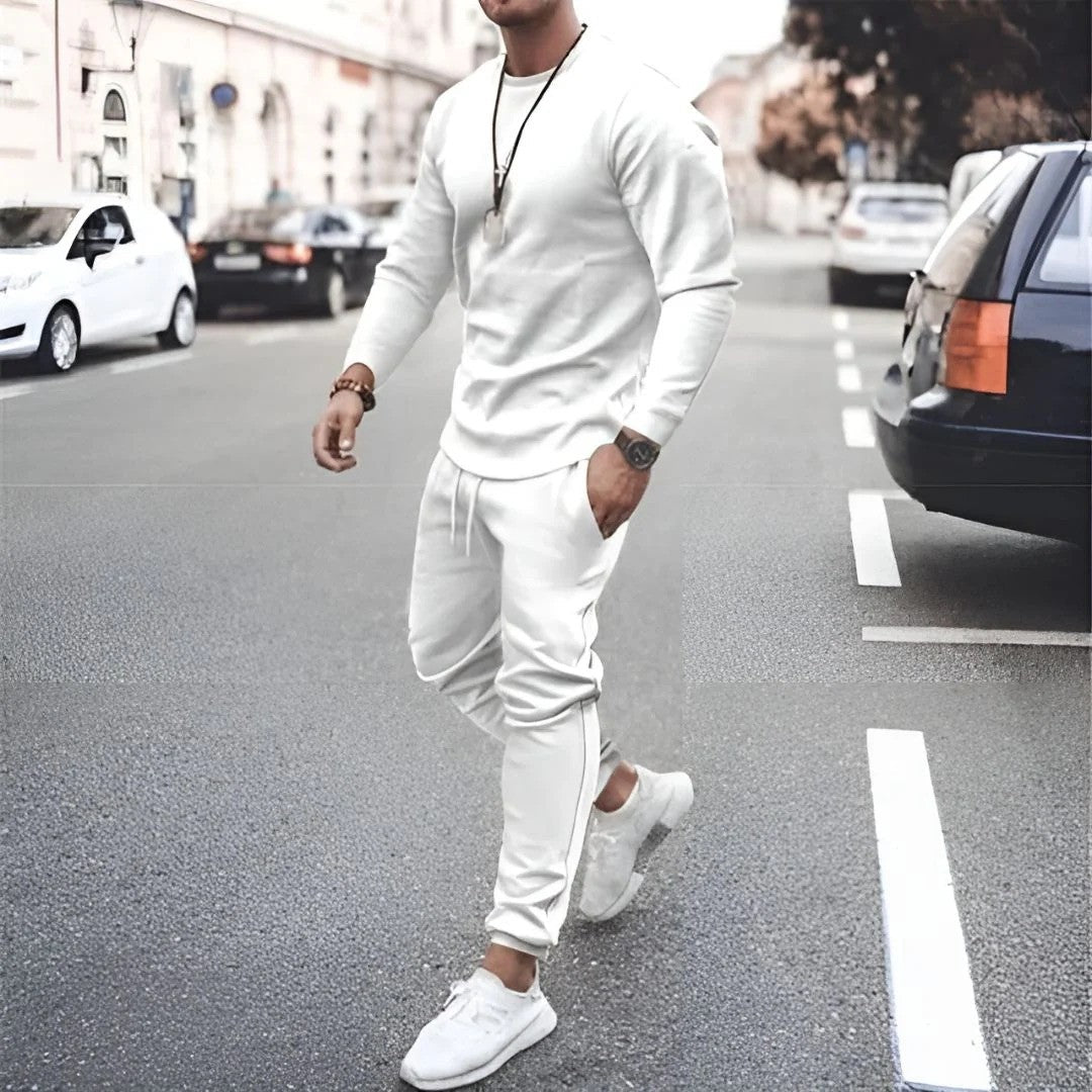 Frederick | Chic Ribbed Cuff Jogger Tracksuit Set
