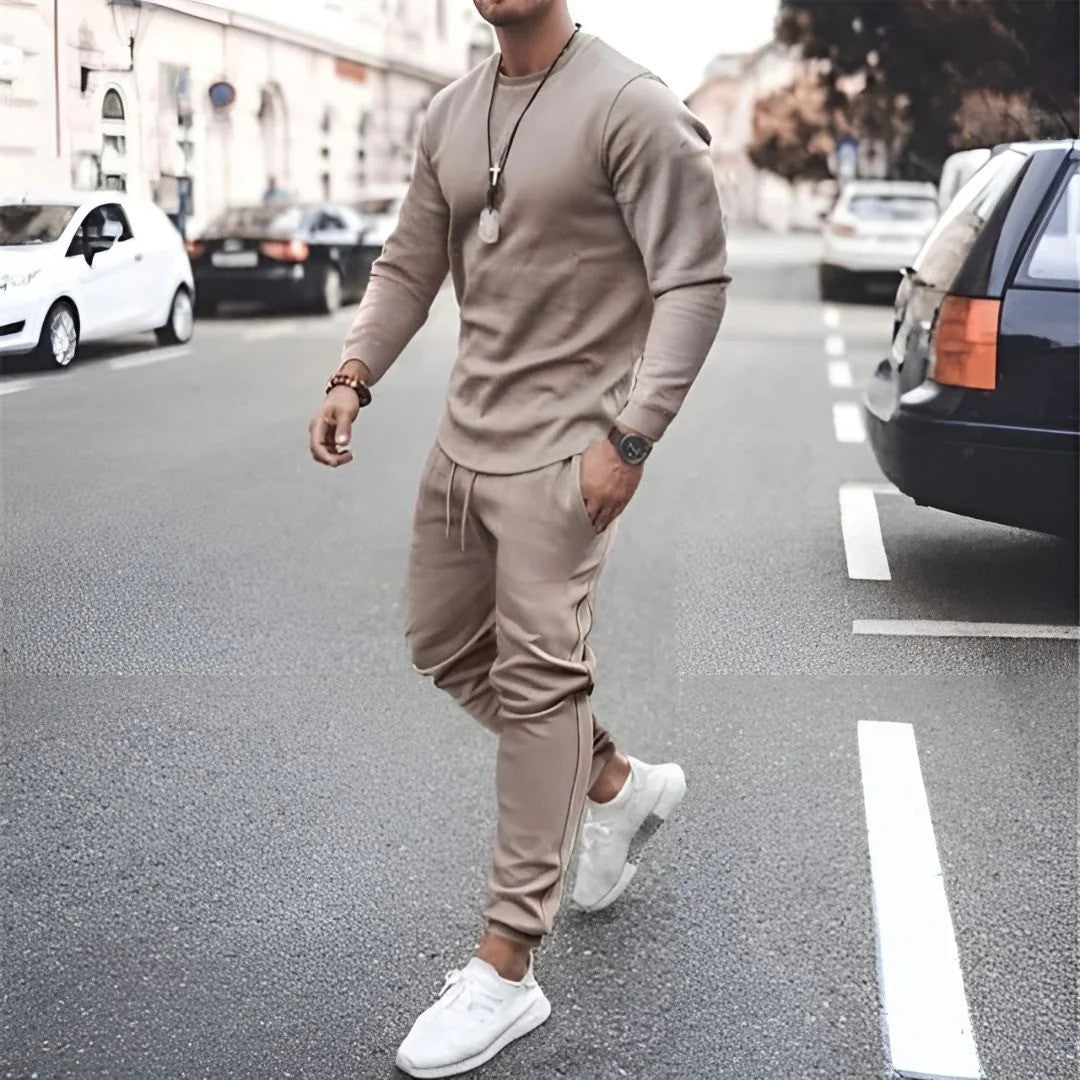 Frederick | Chic Ribbed Cuff Jogger Tracksuit Set
